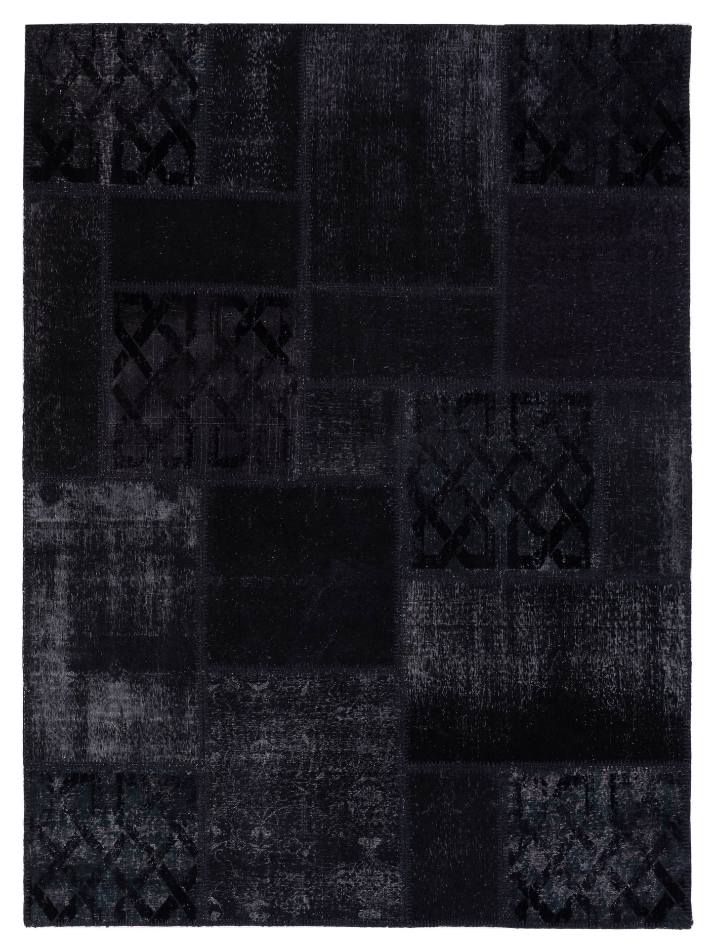 Pasha Turkish Vestige Patchwork Black Contemporary