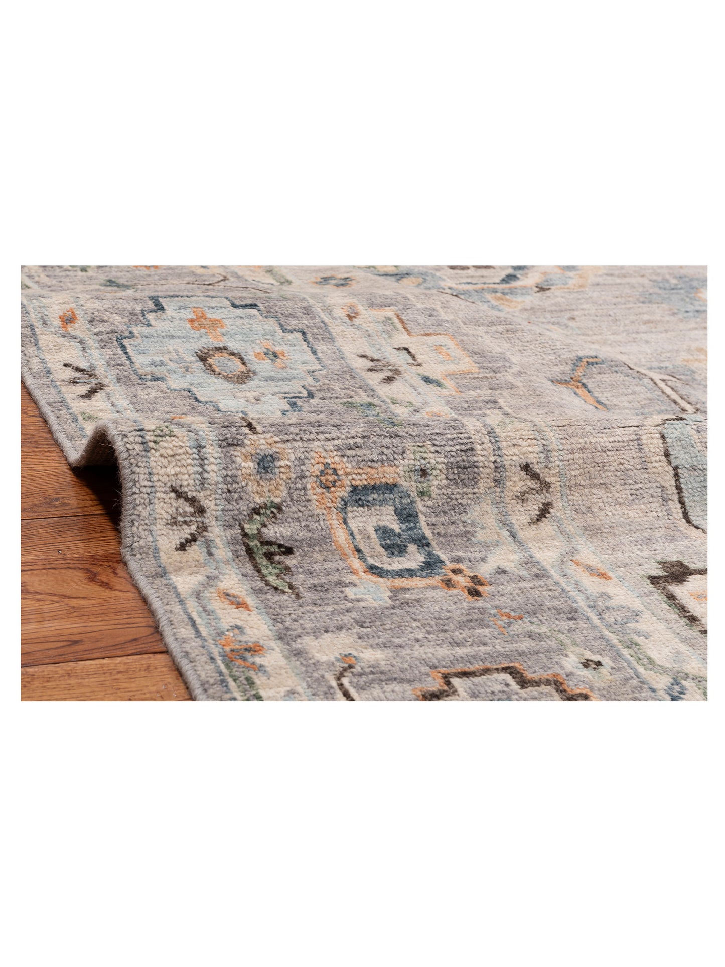 Angora Oushak 153776 Gray Gray 8.2x9.9 Hand Knotted Rug