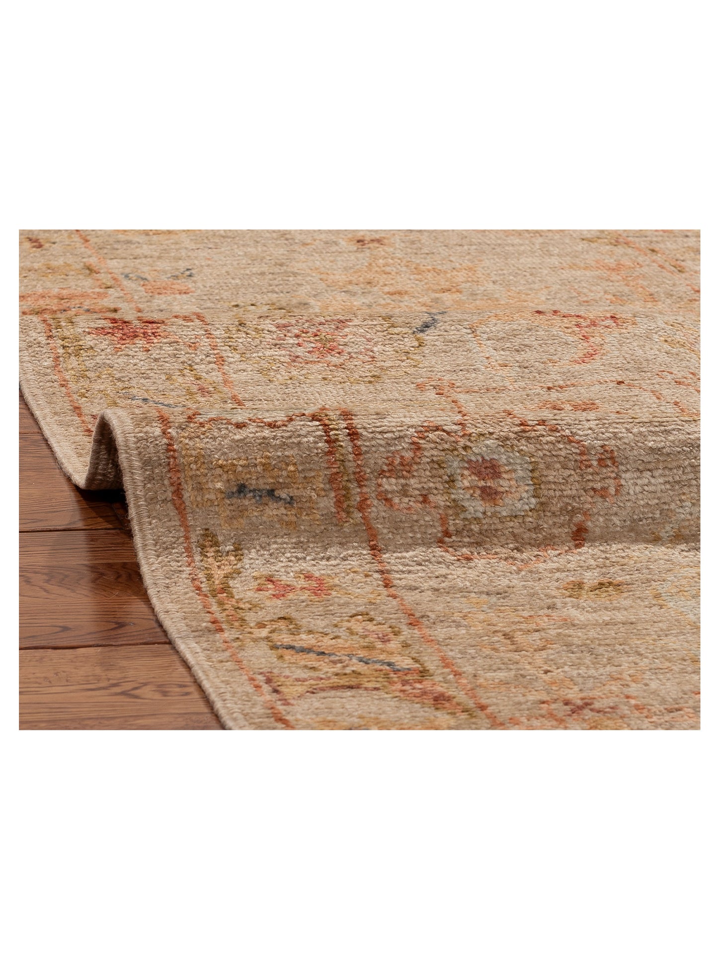 Angora Oushak 149527 Ivory Ivory 2.6x14 Hand Knotted Rug
