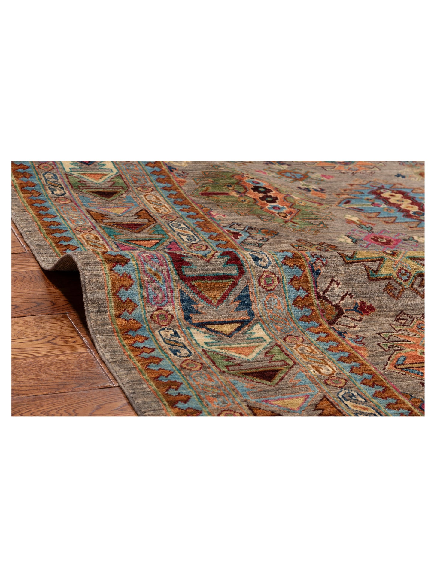 Kazak 151896 Gray Gray 6.9x9.8 Hand Knotted Rug