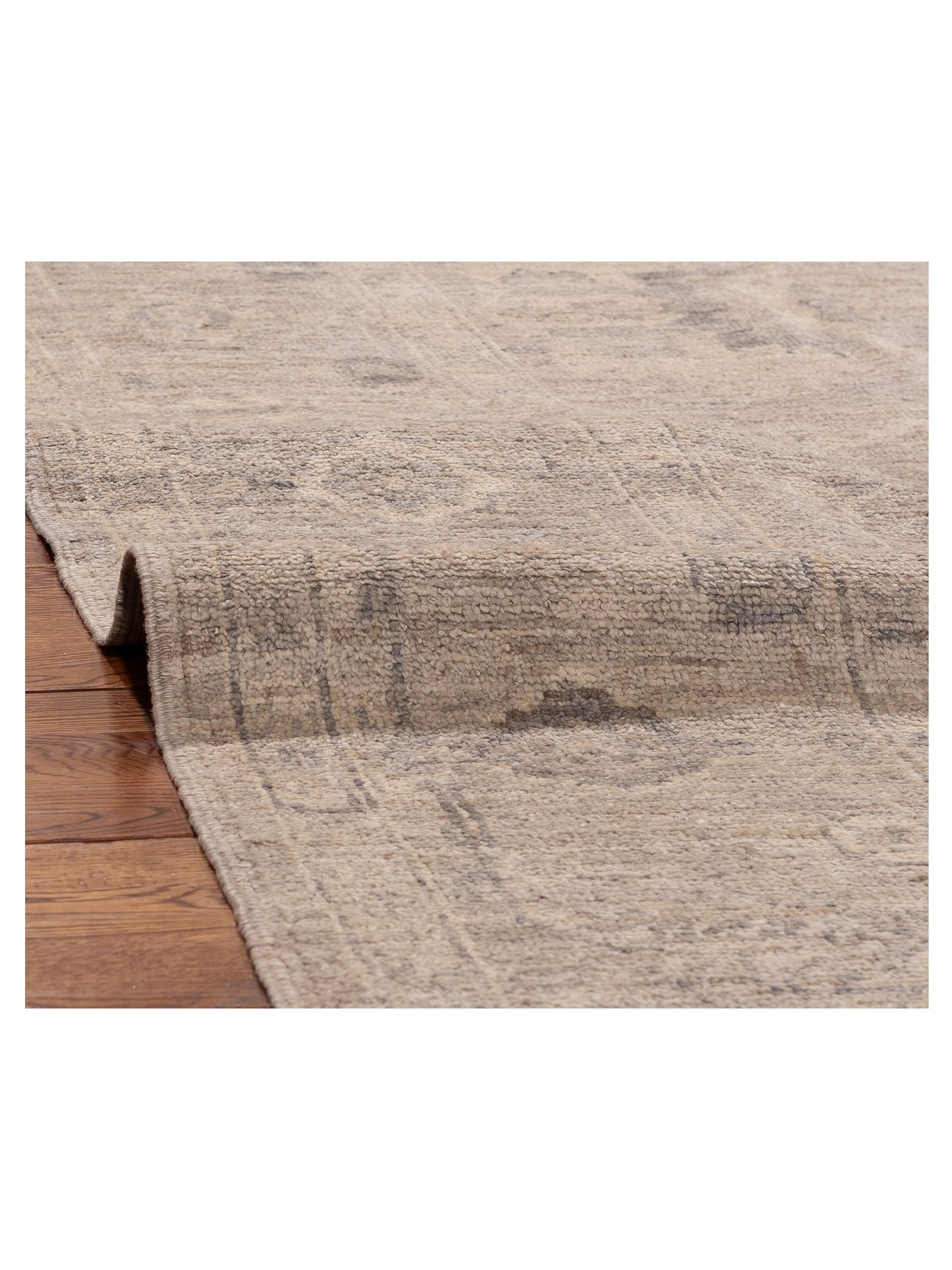 Angora Oushak 156017 Gray Gray 9.2x11.11 Hand Knotted Rug