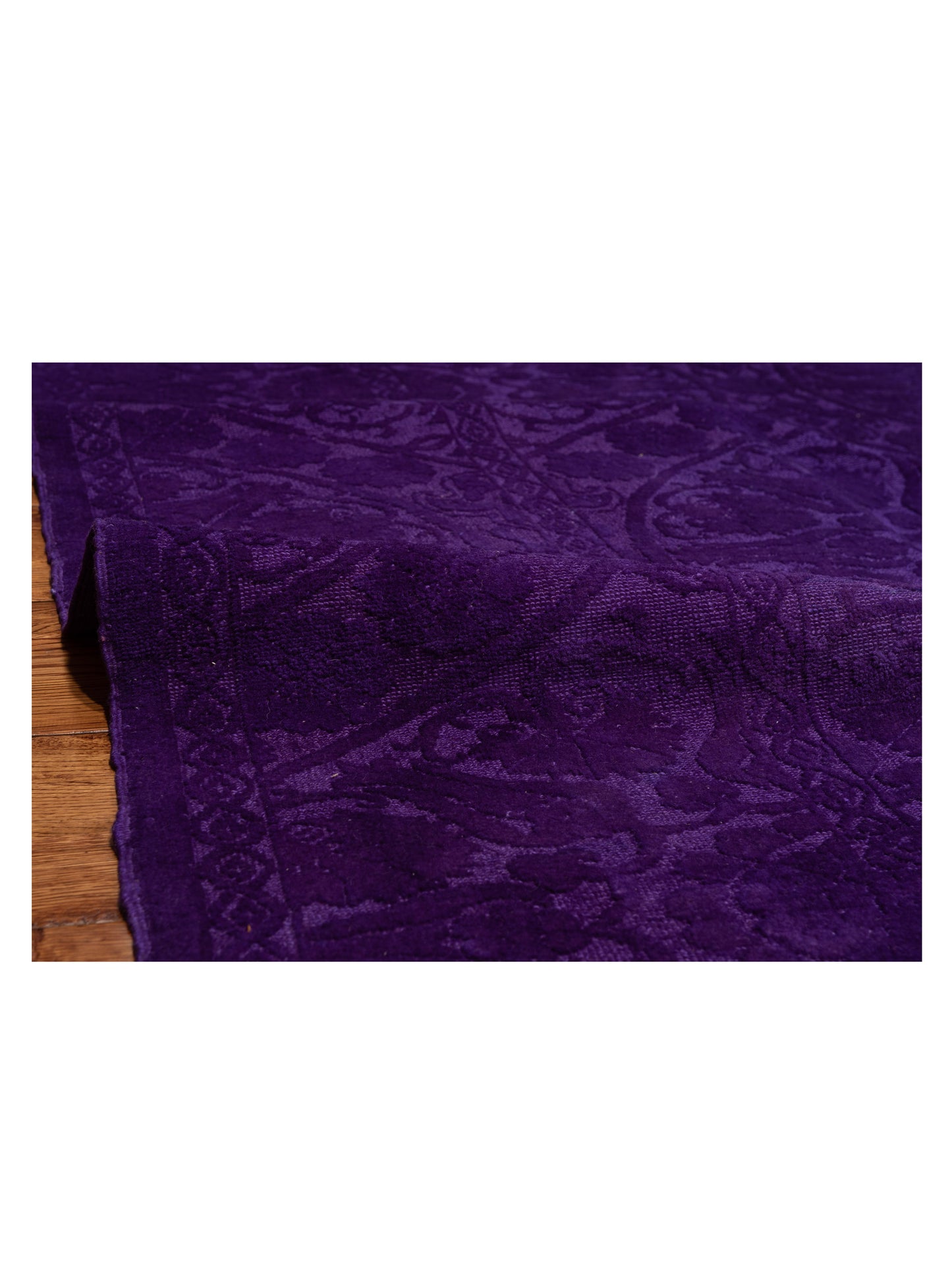 Color Bouquet 109176 Purple Purple 8.3x9.9 Hand Knotted Rug