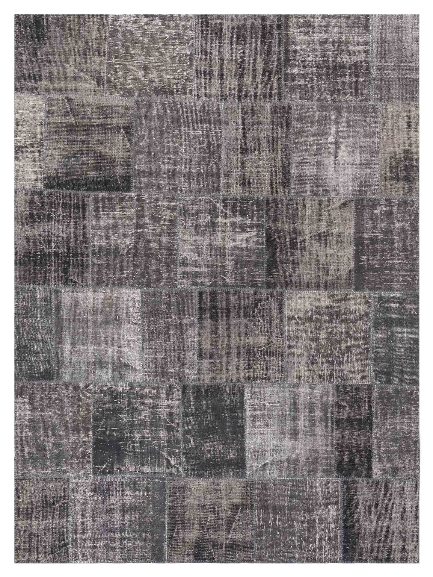 Pasha Turkish Vestige Patchwork Dark Gray Contemporary