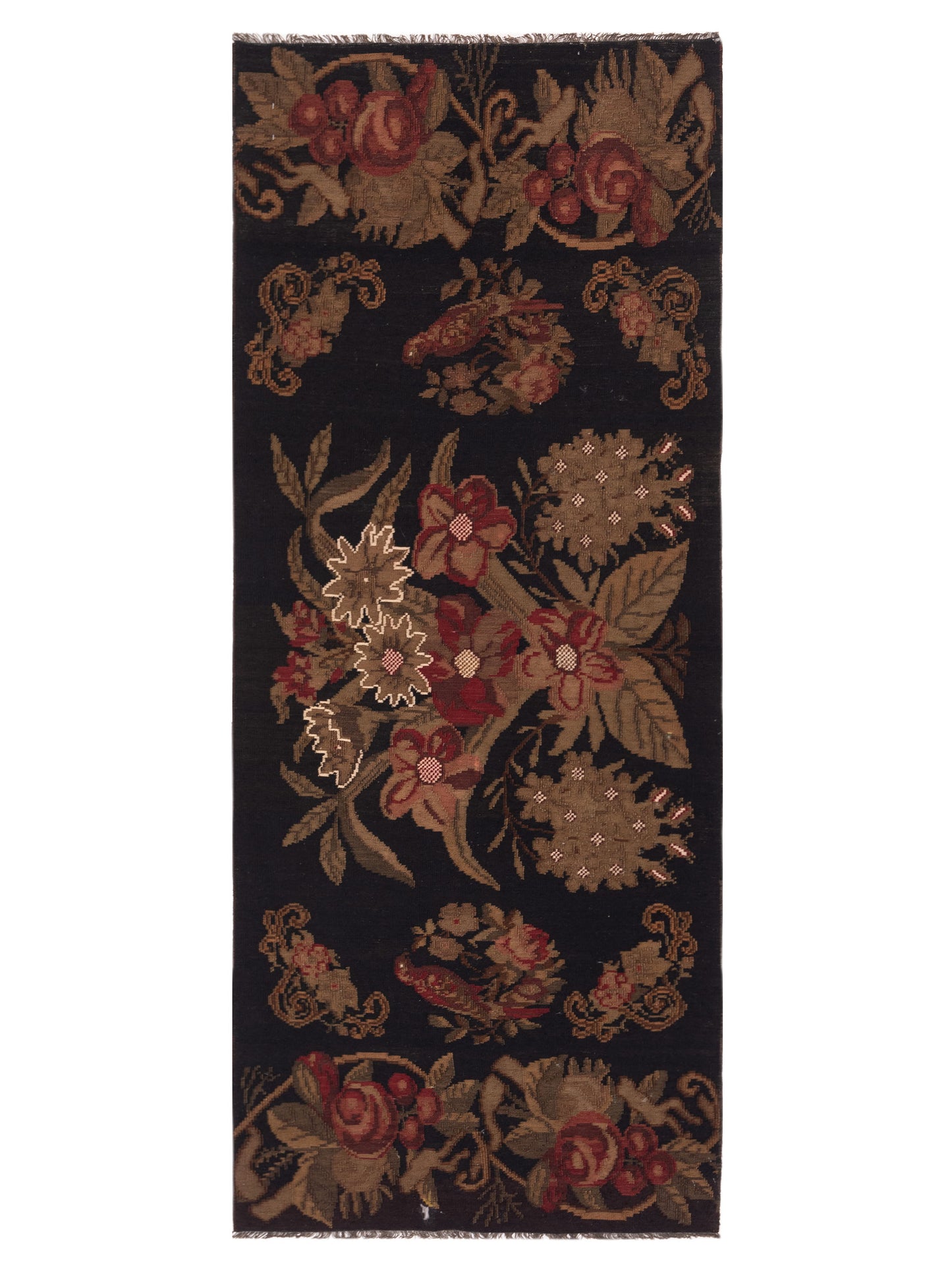 Pasha Old Basserabian Kilim Black Traditional
