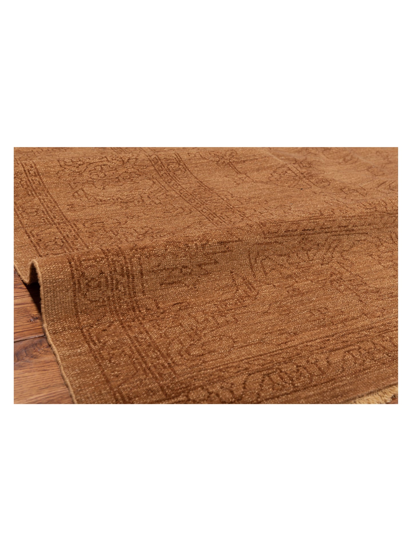 Defne Emerald Gold Copper 9.2x11.10 Hand Knotted Rug