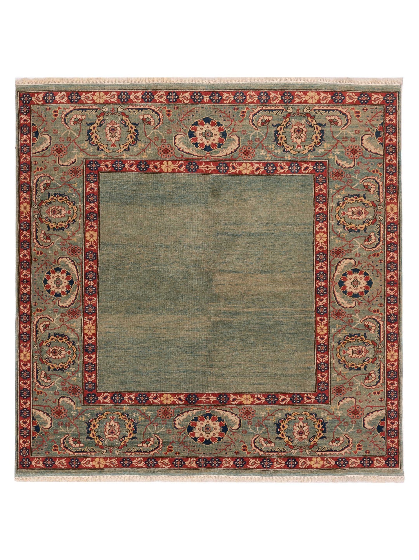 Pasha Antique Loom Green Transitional