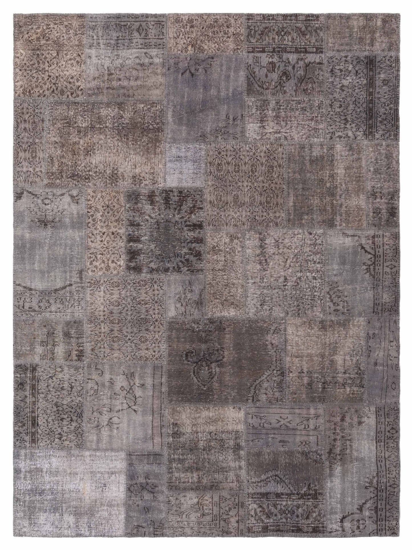 Pasha Turkish Vestige Patchwork Gray Contemporary