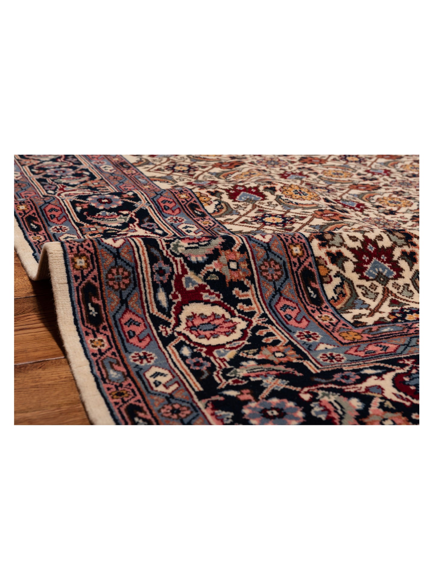 Crown 147781 Ivory Navy 8.1x10.3 Hand Knotted Rug