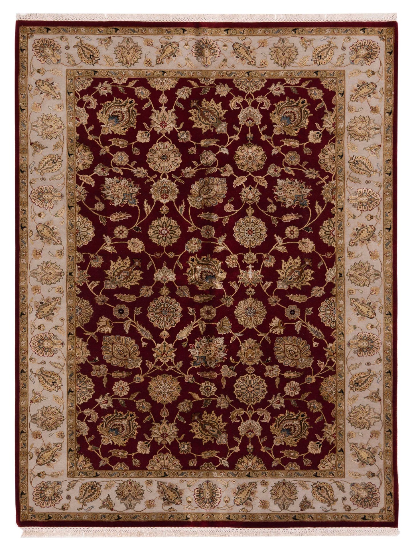 Rajpur Imperial Silk Red Ivory Traditional
