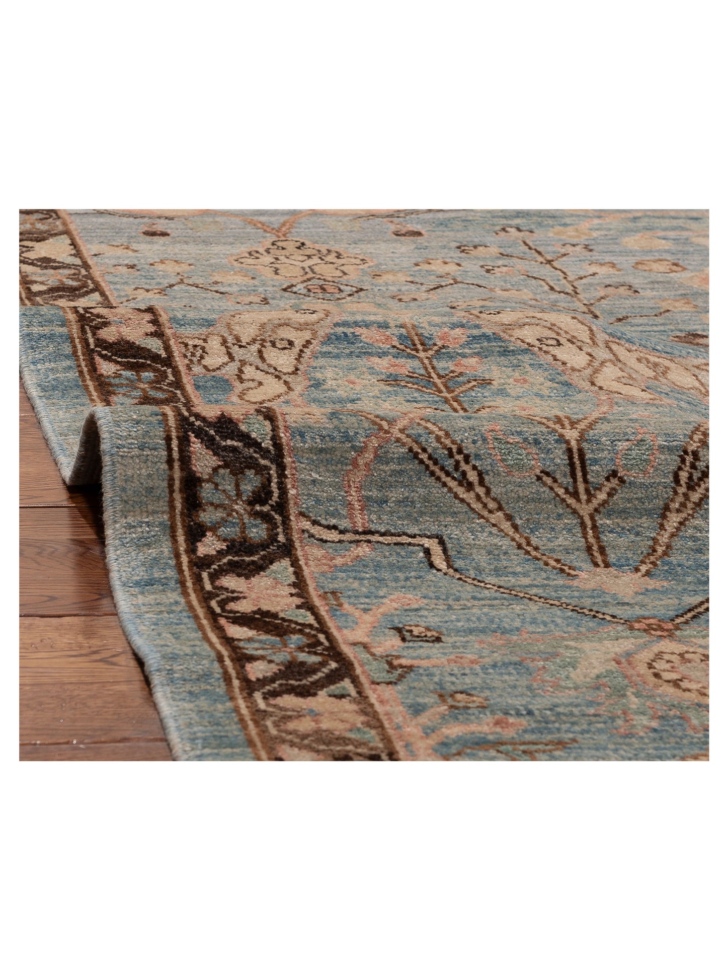 Anadol Oushak 156064 Blue Blue 8.4x9.9 Hand Knotted Rug
