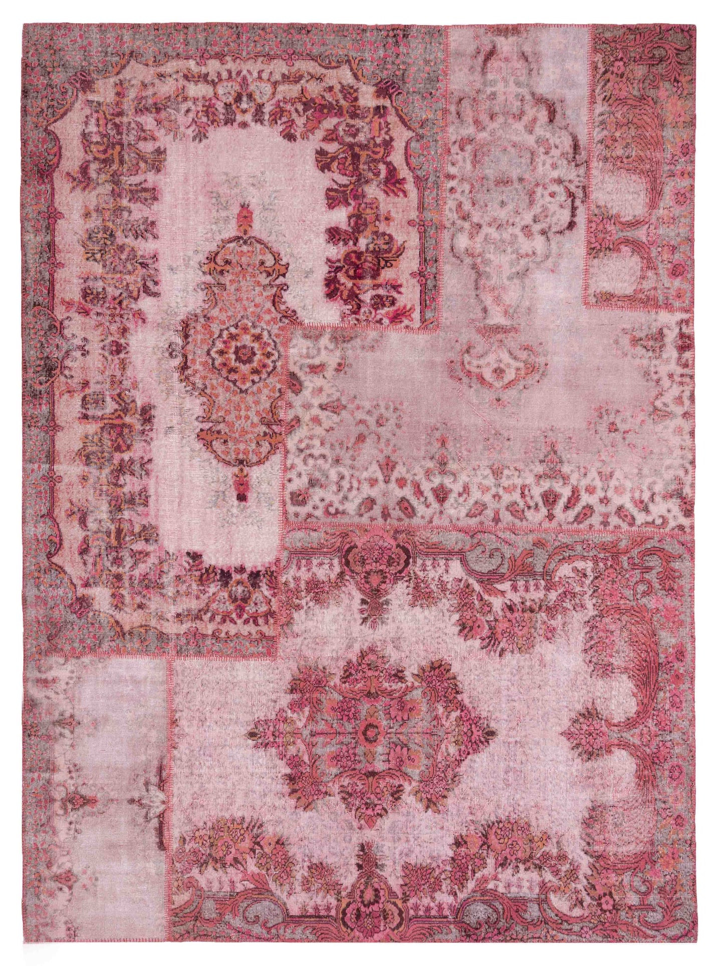 Pasha Turkish Vestige Patchwork Pink Contemporary