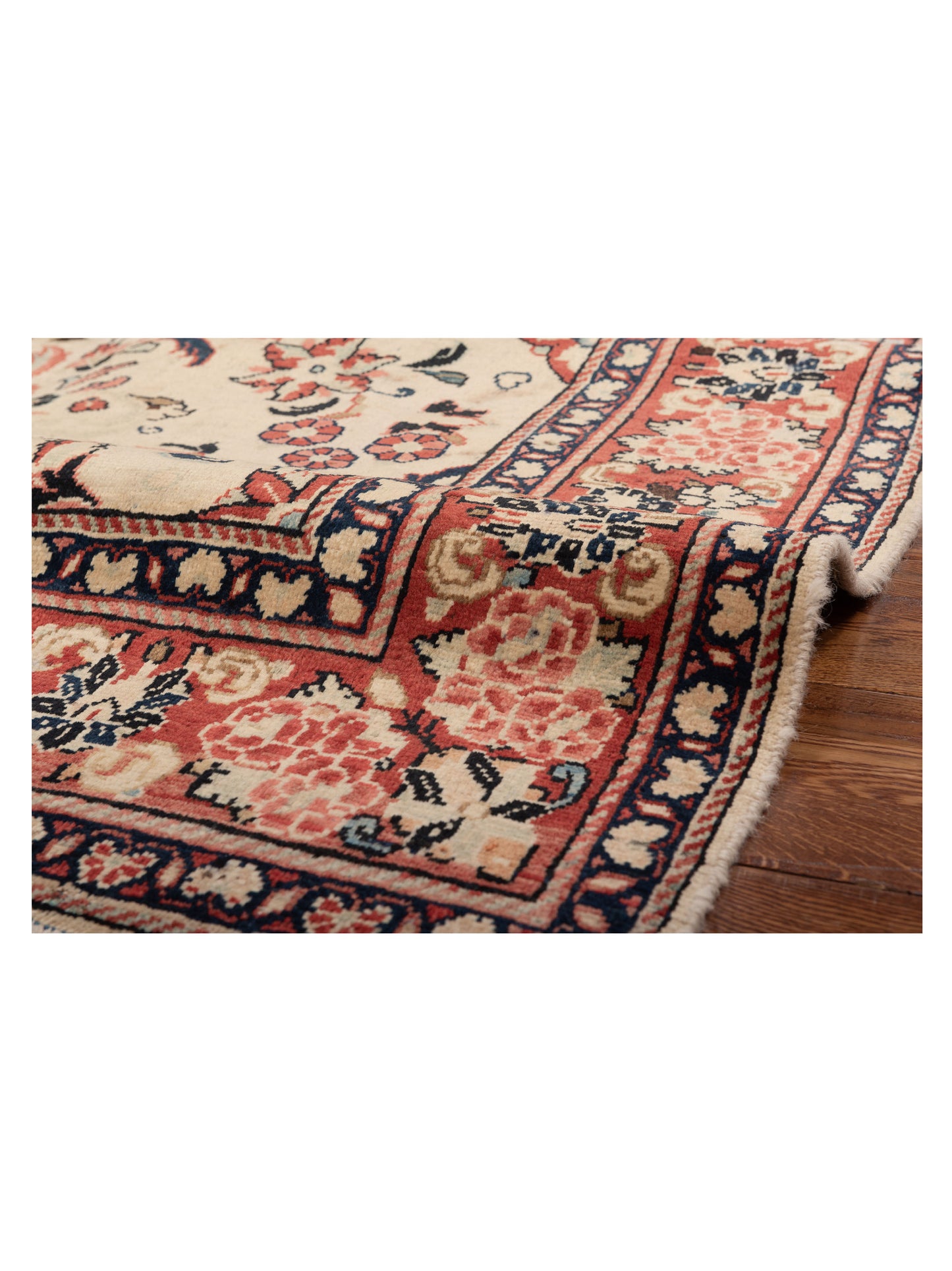 Persian 85773 Ivory Rust 6.10x10.9 Hand Knotted Rug