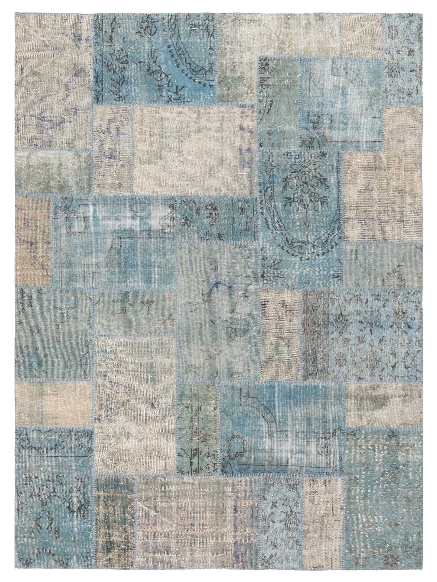 Pasha Turkish Vestige Patchwork Jean Blue Contemporary