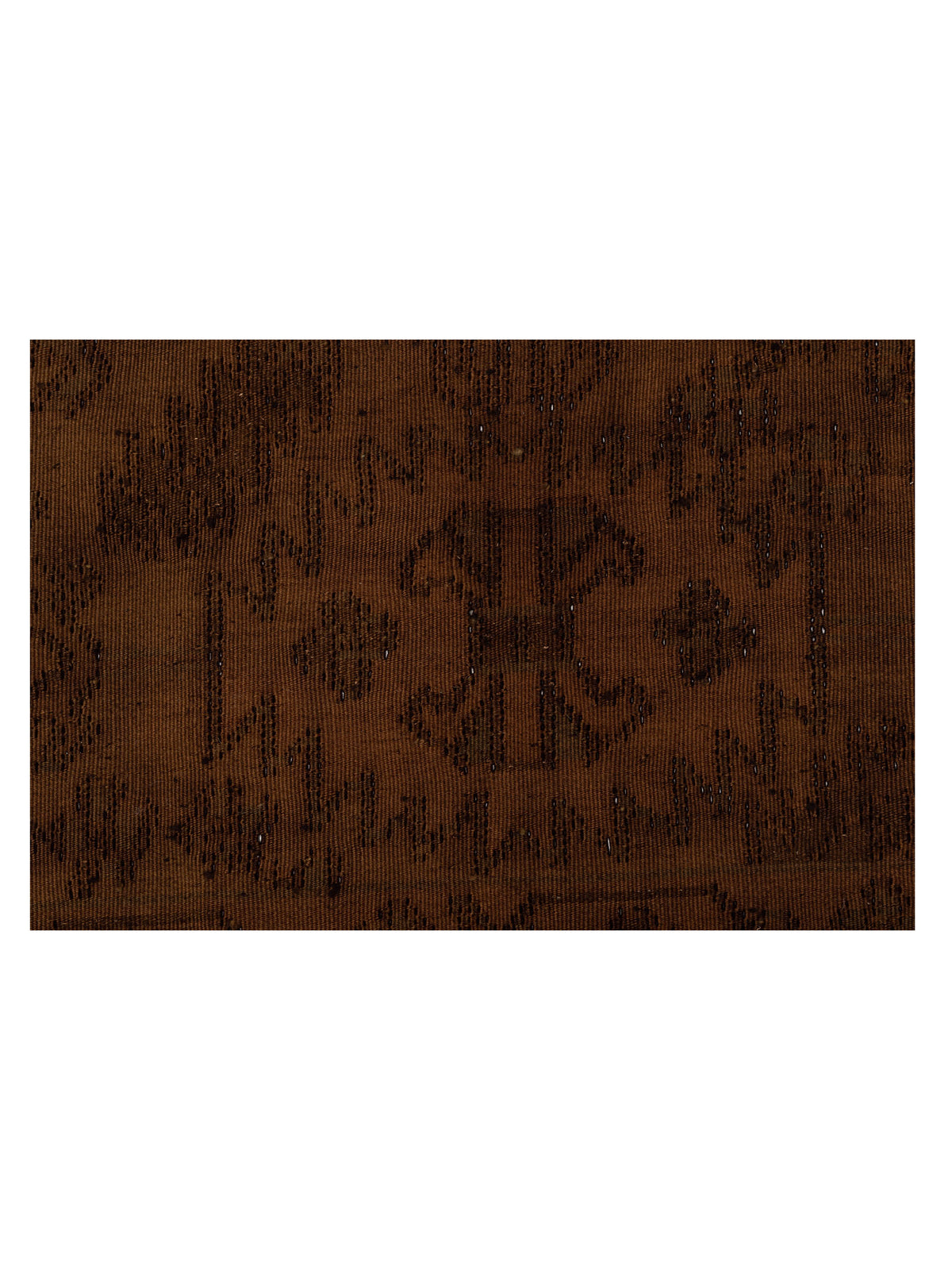 Vintage 64641 Dark Brown 8x10.5 Hand Knotted Rug
