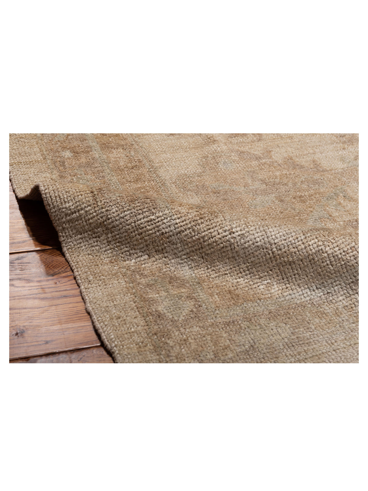 Angora Oushak 114012 Beige Beige 15.6x19.8 Hand Knotted Rug