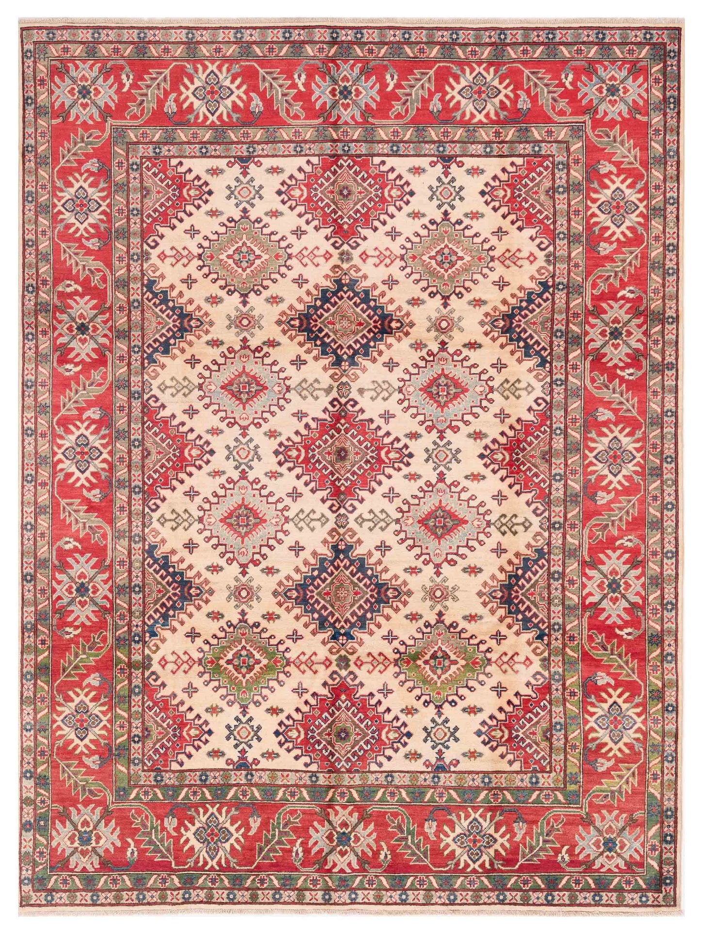 Nomad Kazak Ivory Red Traditional