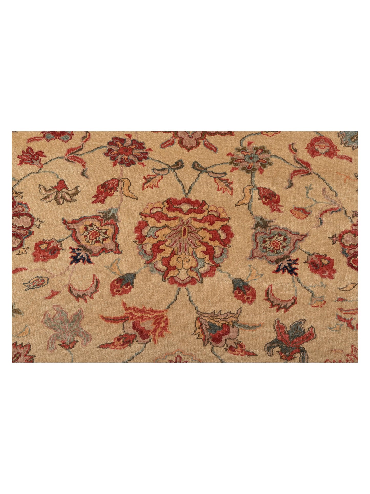 Antique Loom 107926 Ivory Olive 12.5x17.7 Hand Knotted Rug