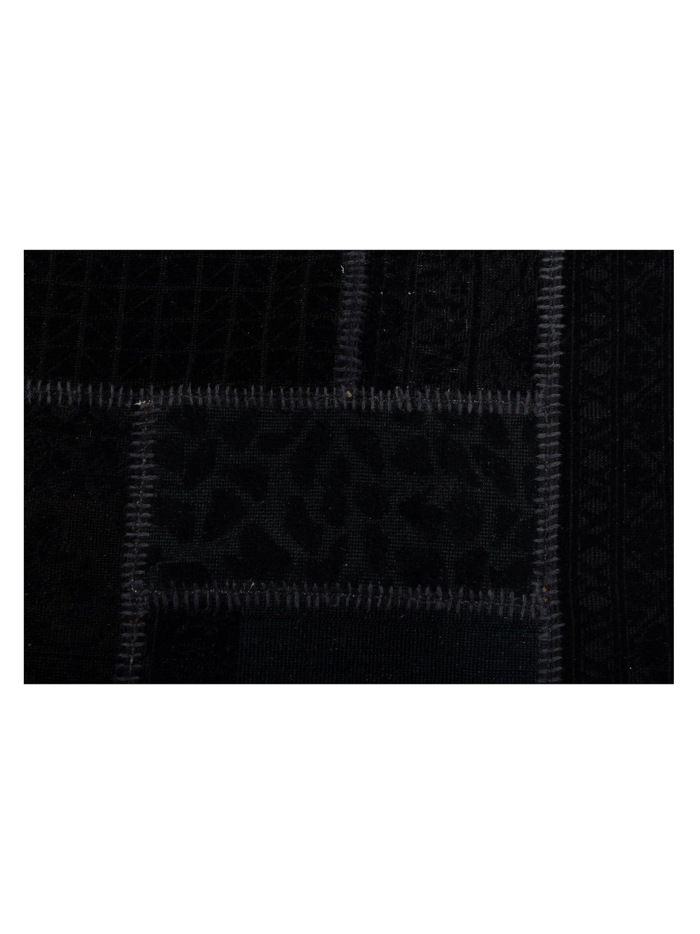 Turkish Vestige Patchwork 109476 Black 6.6x10 Hand Knotted Rug