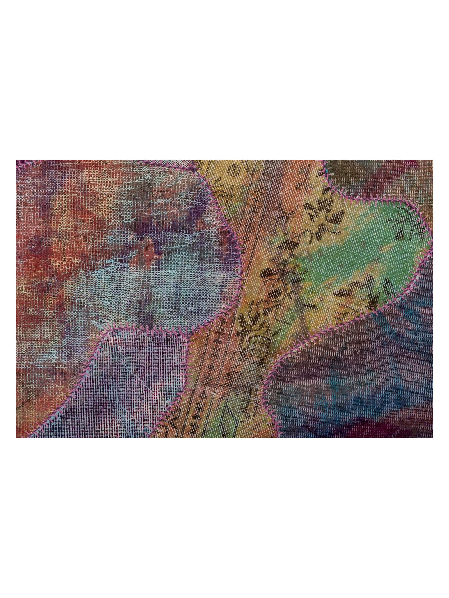 Turkish Vestige Patchwork 114258 Multi 6.6x9.9 Hand Knotted Rug