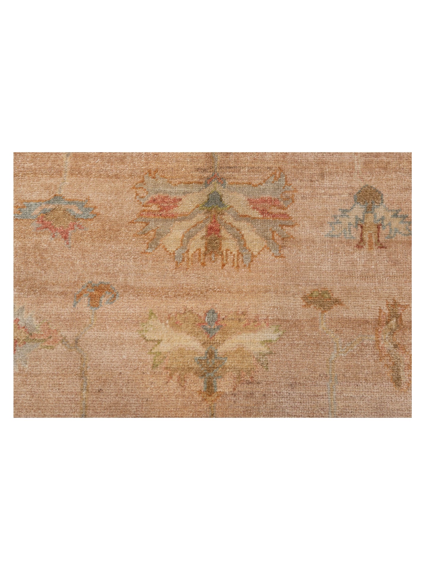 Angora Oushak 126876 Pink Ivory 8.2x9.7 Hand Knotted Rug