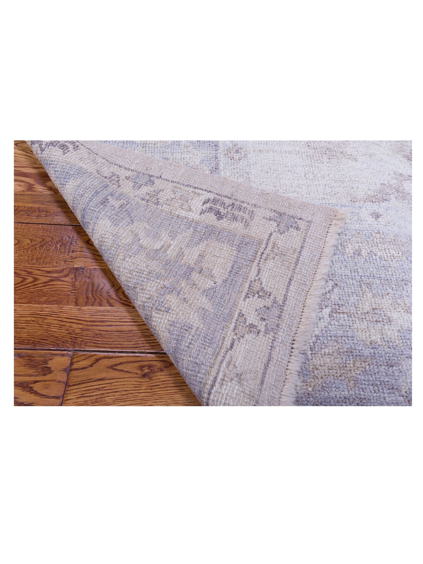 Angora Oushak 123615 Ivory Gray 7.8x9.4 Hand Knotted Rug