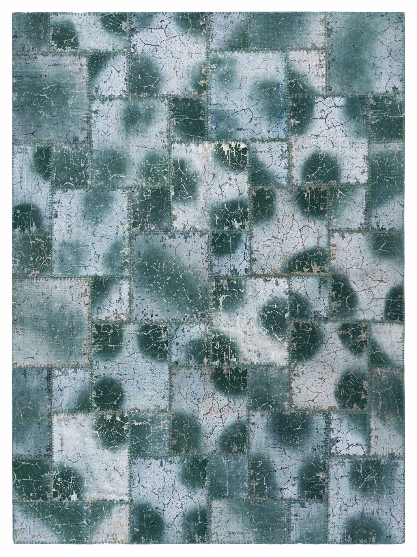 Pasha Turkish Vestige Patchwork Green Contemporary