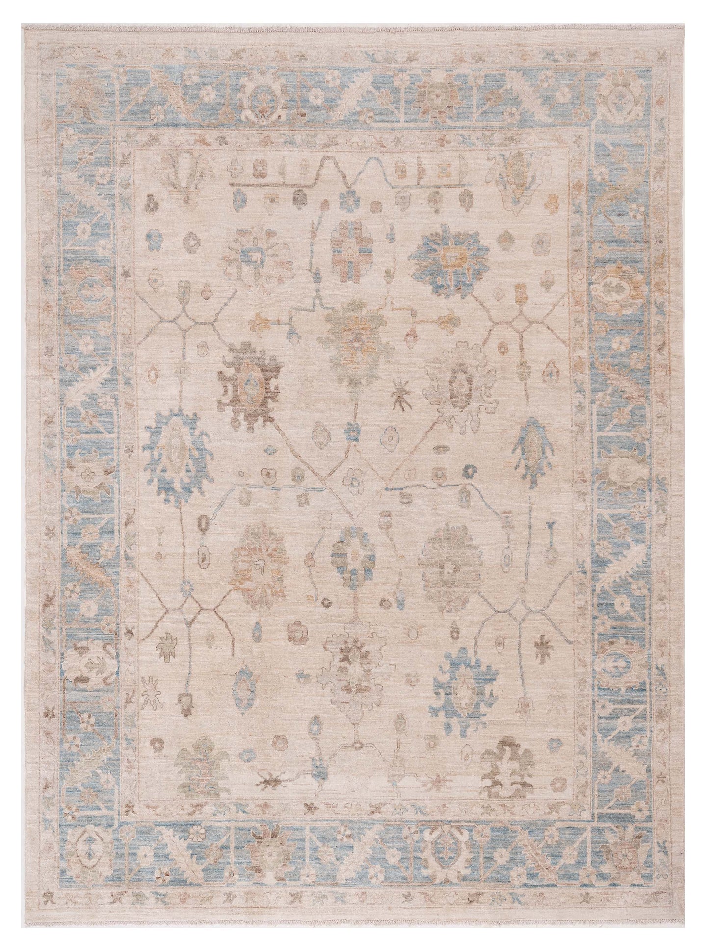 Pasha Anadol Oushak Beige Blue Traditional