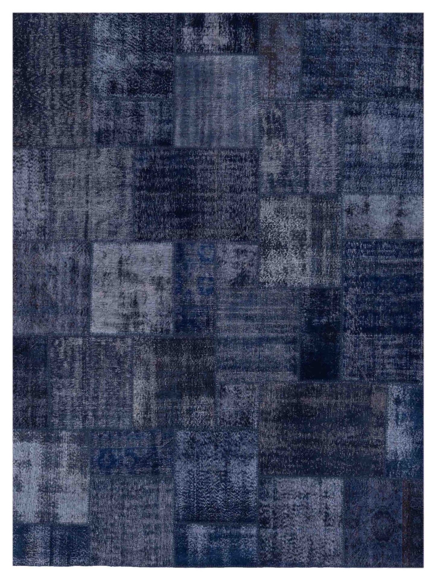 Pasha Turkish Vestige Patchwork Navy Contemporary