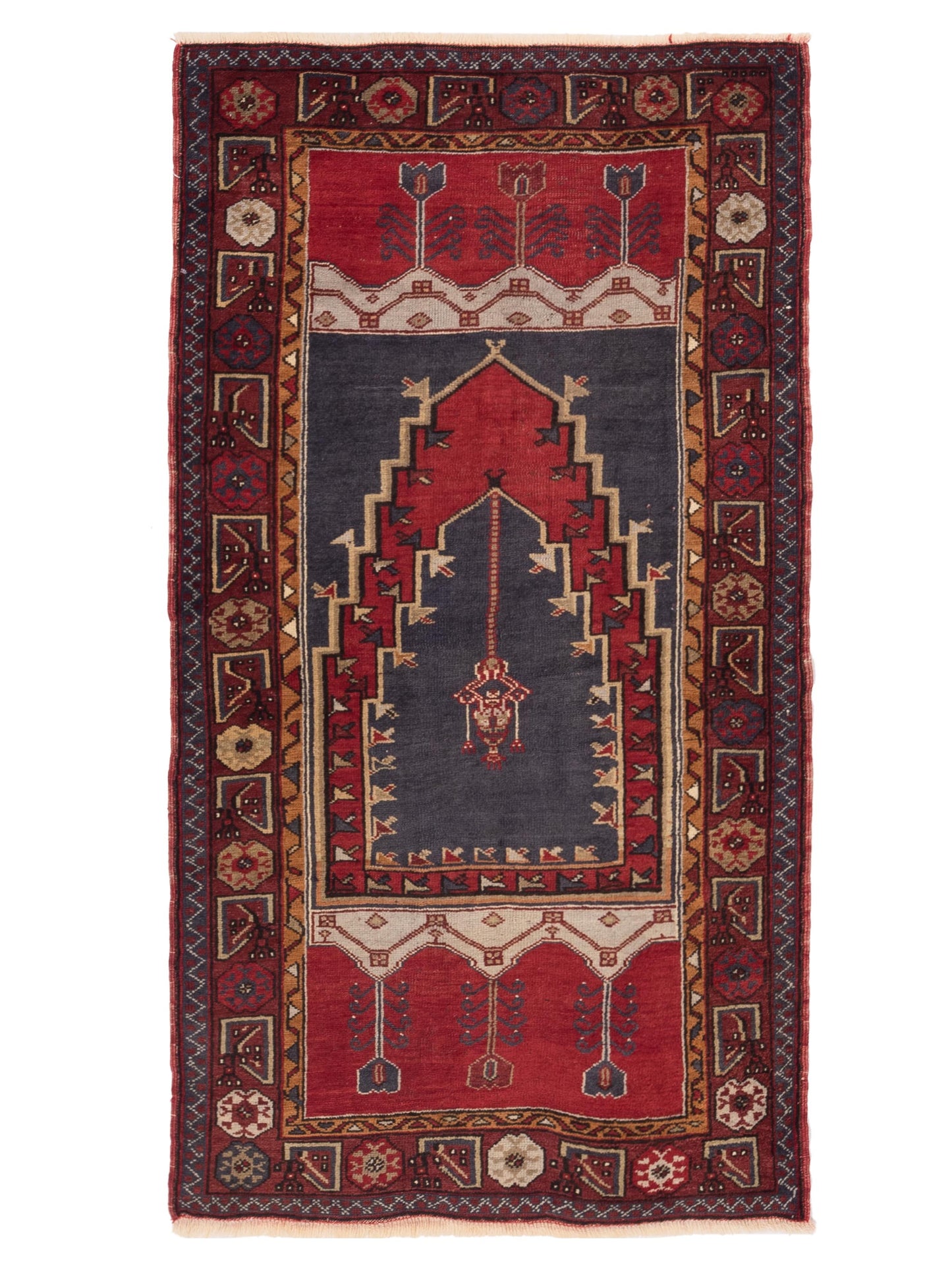 Pasha Old Anatolian Charcoal Red Traditional