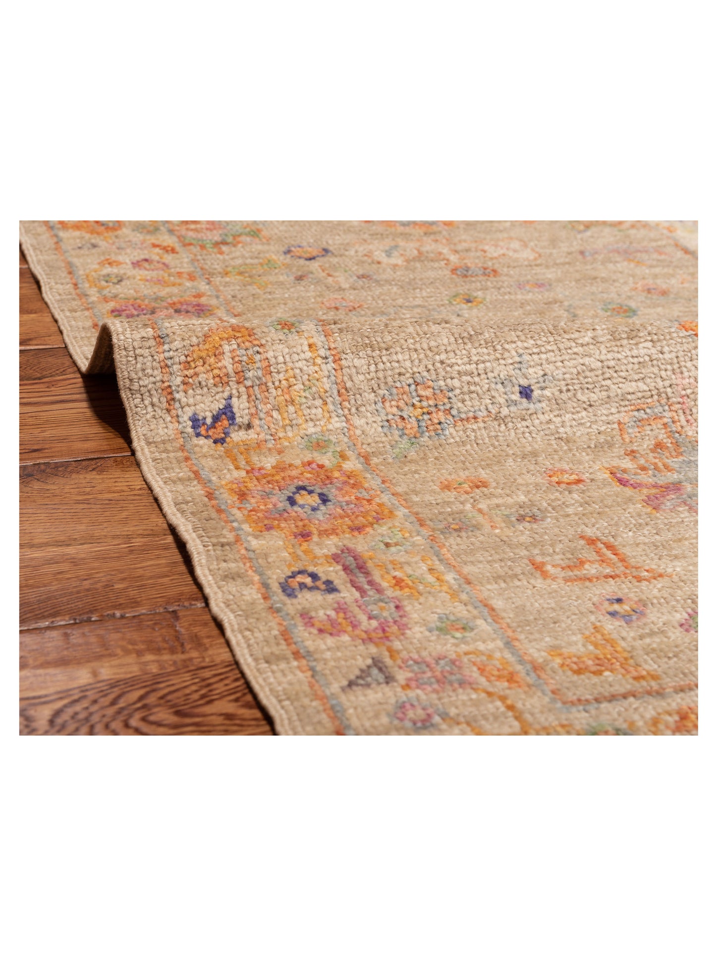 Angora Oushak 148442 Ivory Ivory 2.8x10.11 Hand Knotted Rug