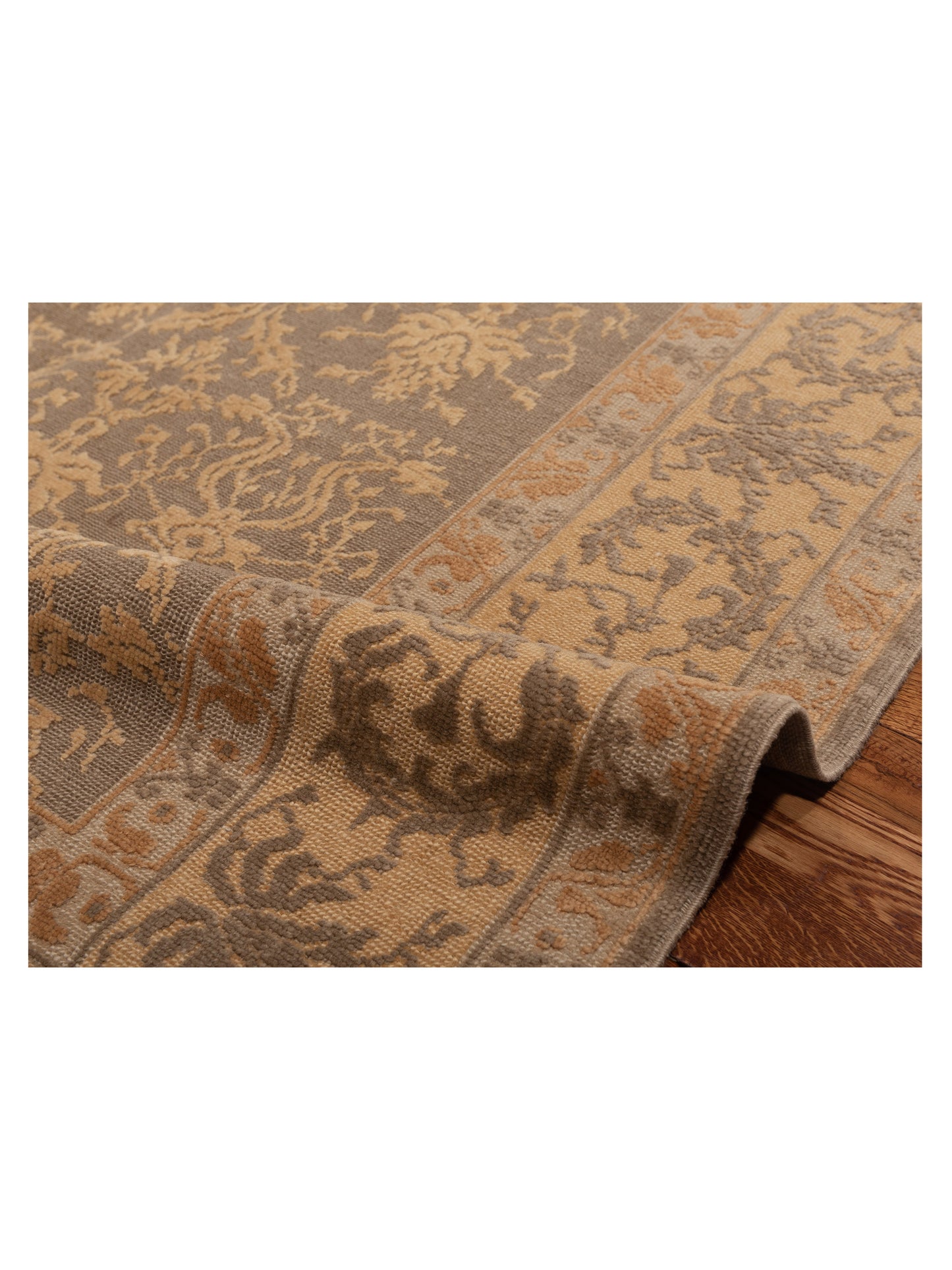 Antique Loom 107946 Silver Cream 6.10x9.6 Hand Knotted Rug