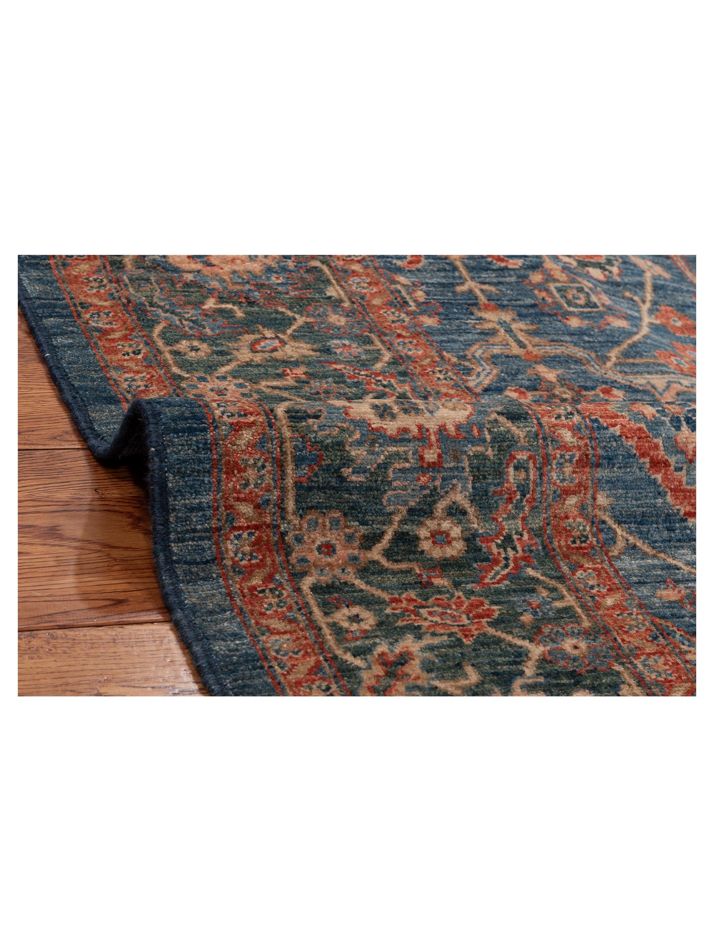Sultan 153772 Blue Green 5.9x7.10 Hand Knotted Rug