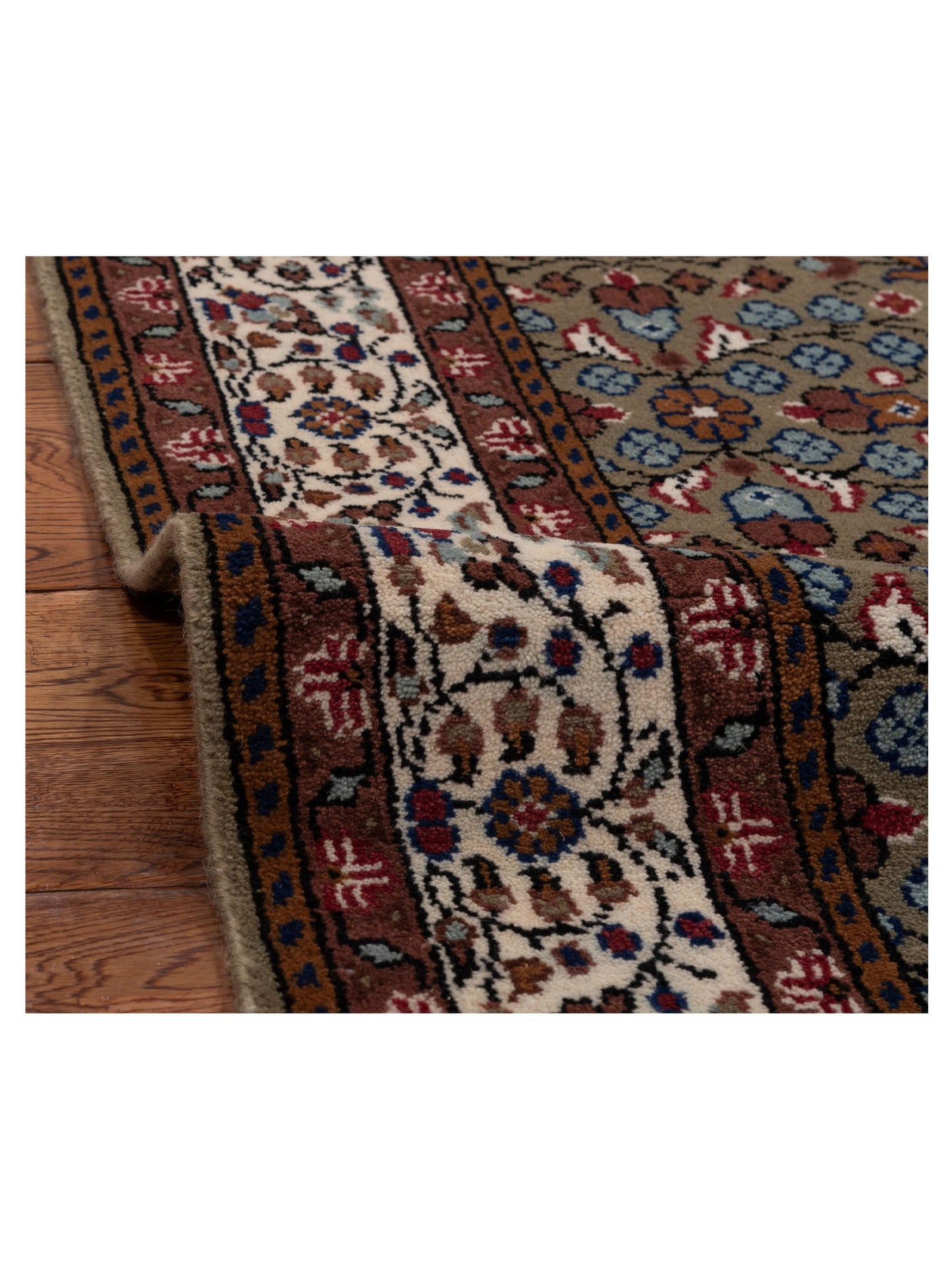 Kayseri 153153 Green Ivory 5x6.11 Hand Knotted Rug