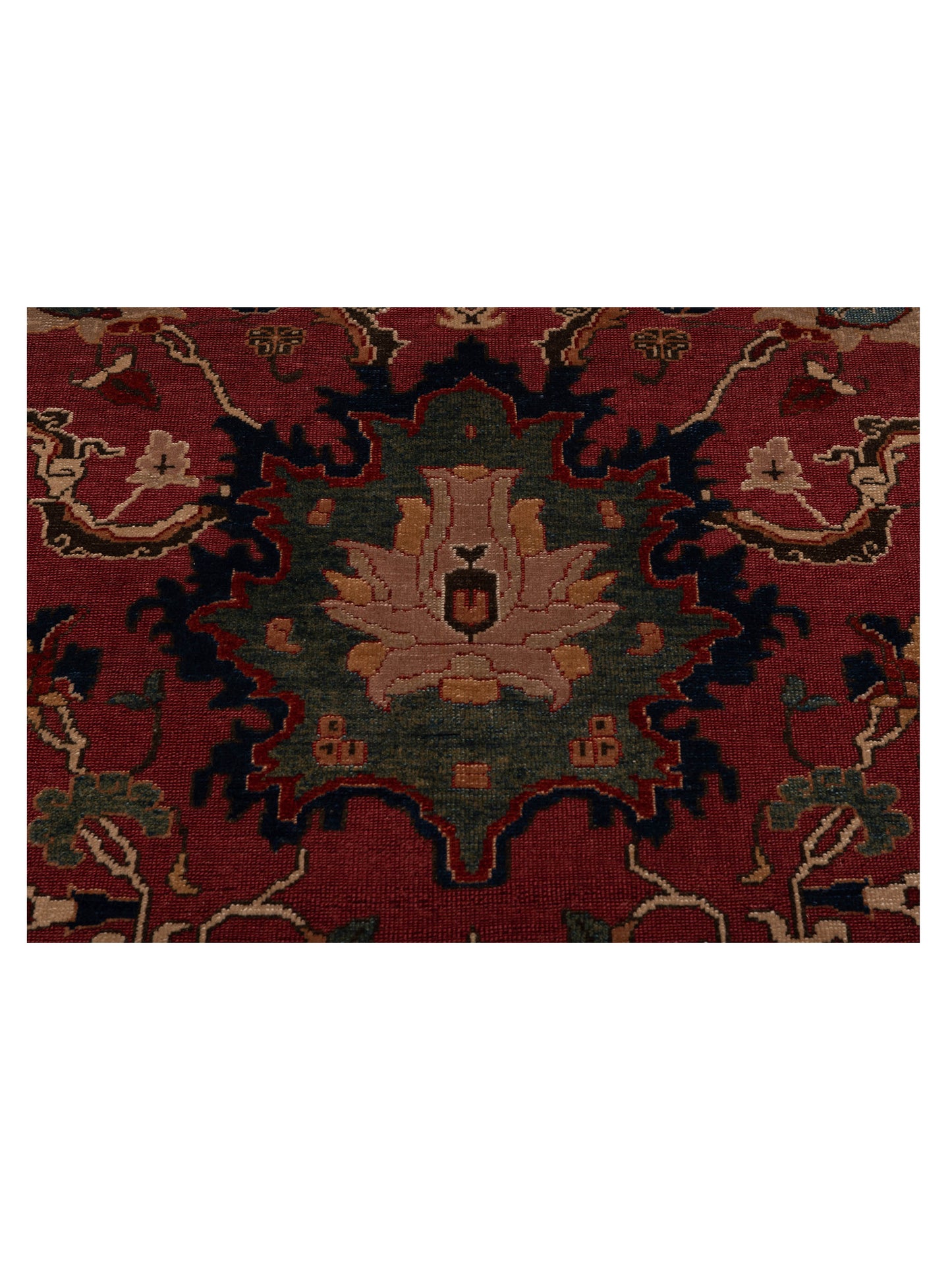 Antique Loom 107945 Burgundy Navy 12.11x18.9 Hand Knotted Rug