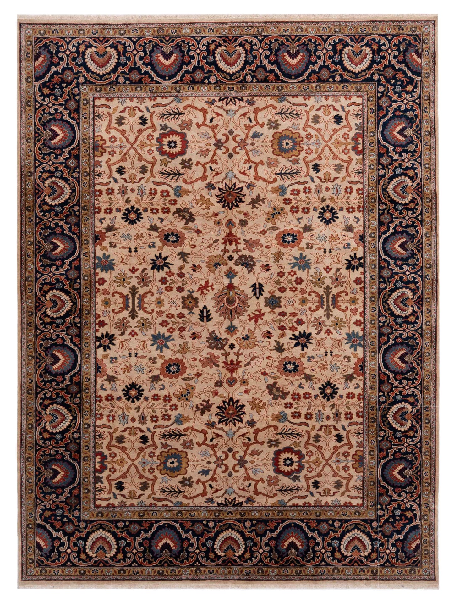 Rajpur Crown Ivory Navy Transitional