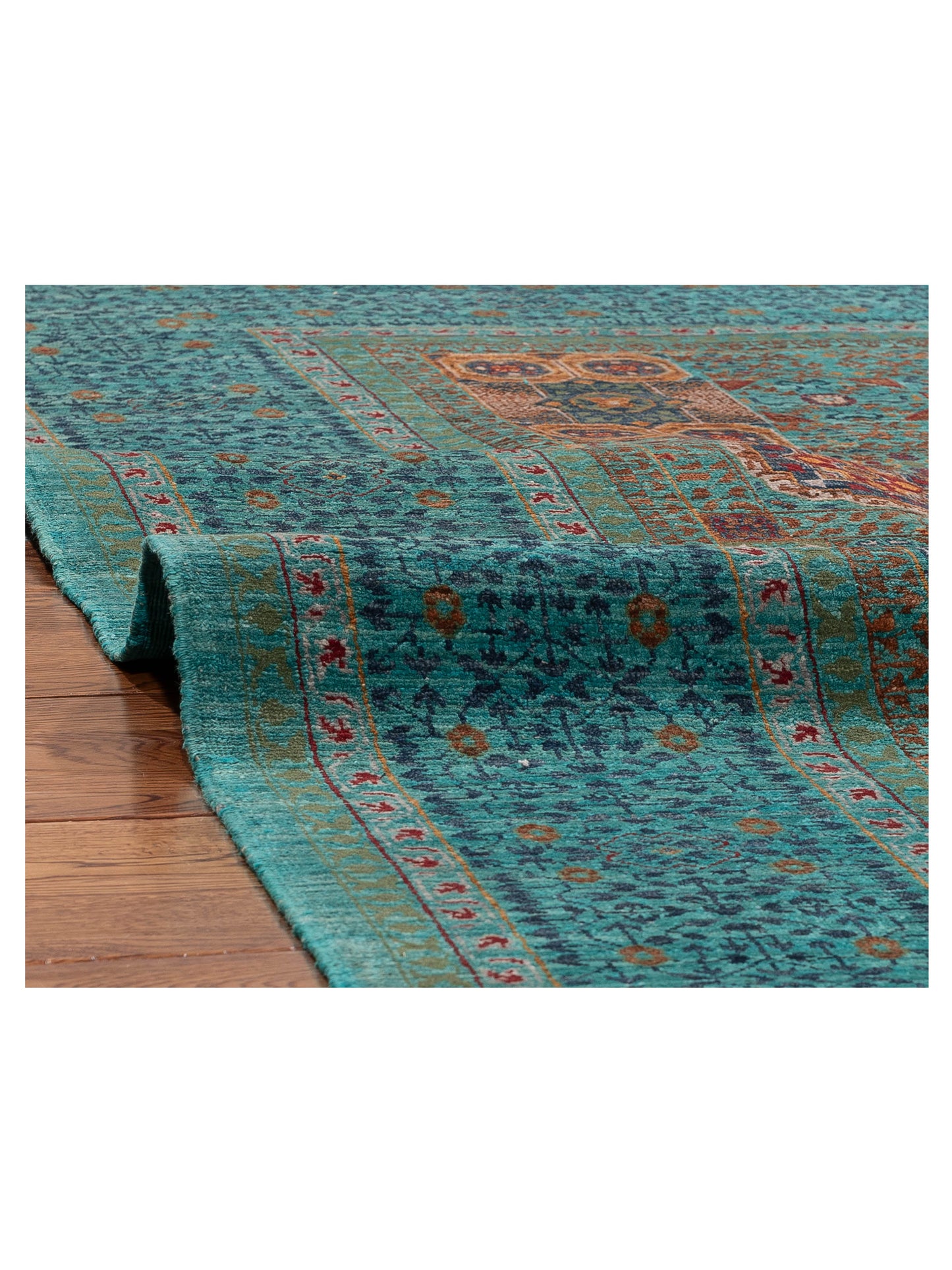 Artisan Mamluk 154729 Blue Blue 5.11x8 Hand Knotted Rug