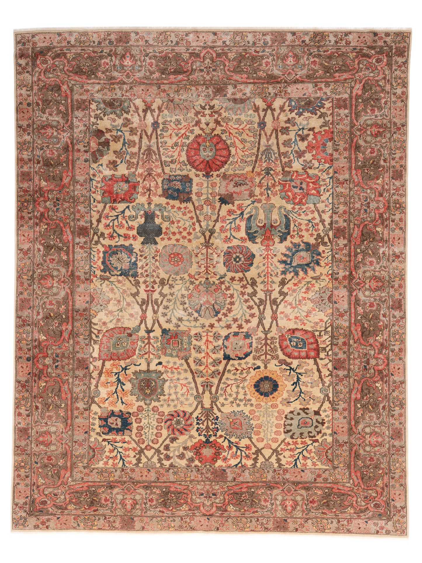 Pasha Antique Loom Beige Brown Traditional