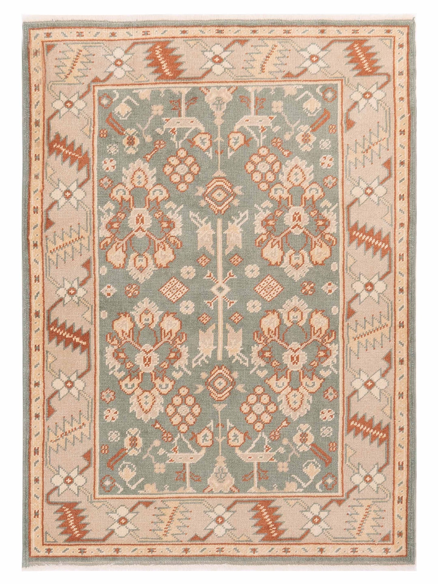 Pasha Anadol Oushak Green Ivory Traditional