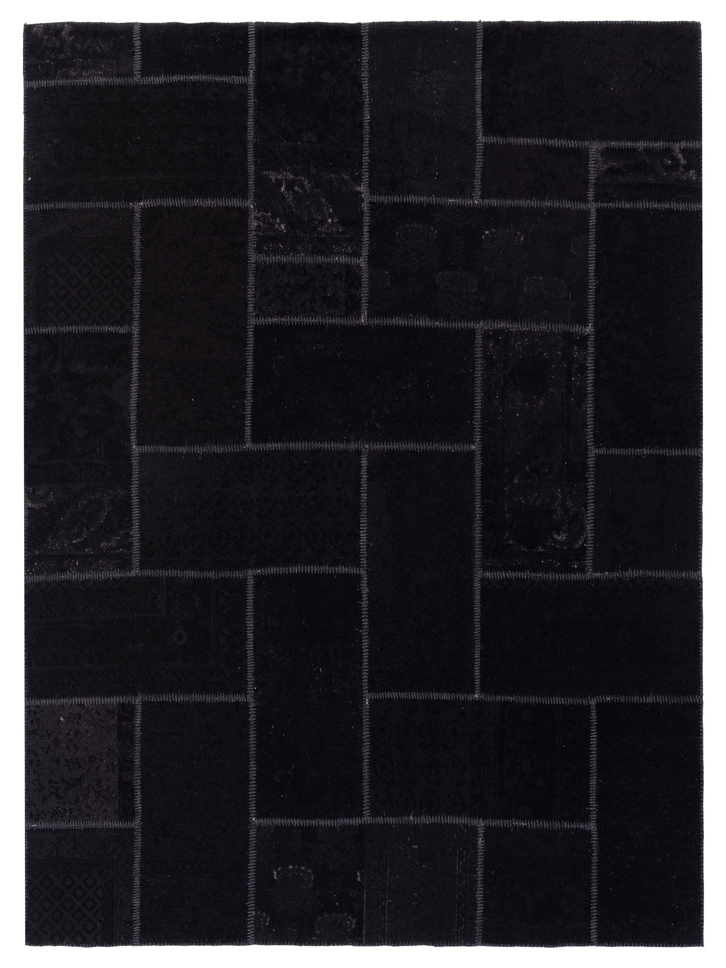 Pasha Turkish Vestige Patchwork Black Contemporary