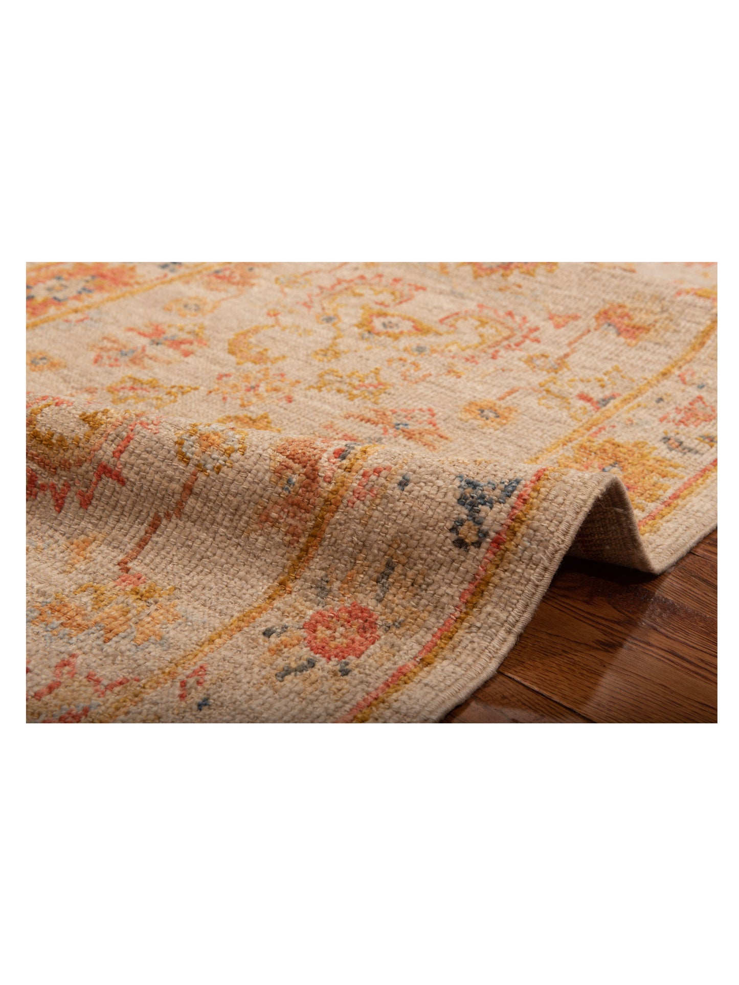 Angora Oushak 146518 Ivory Ivory 2.7x12.2 Hand Knotted Rug