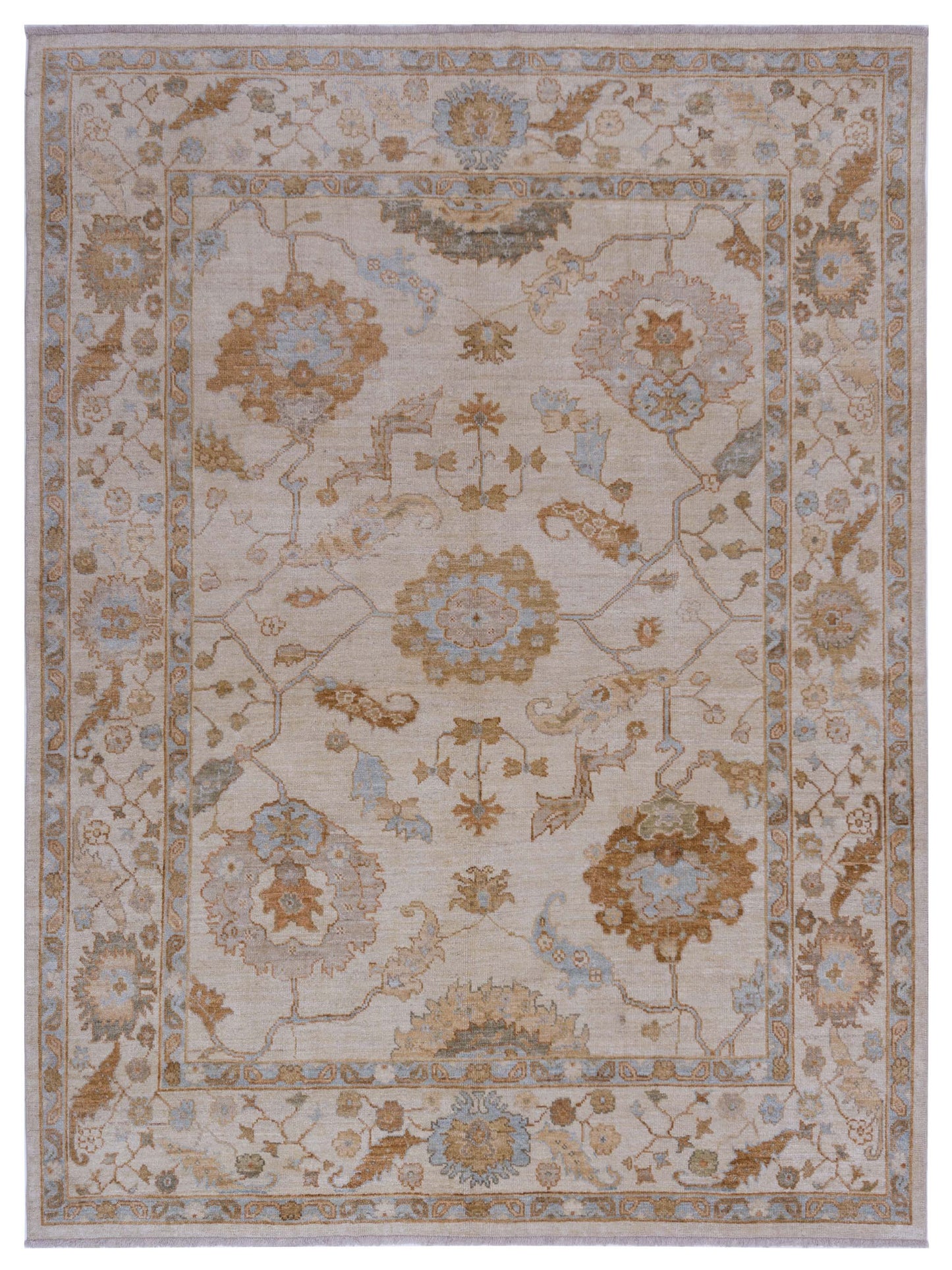 Anadol Angora Oushak Ivory Ivory Traditional