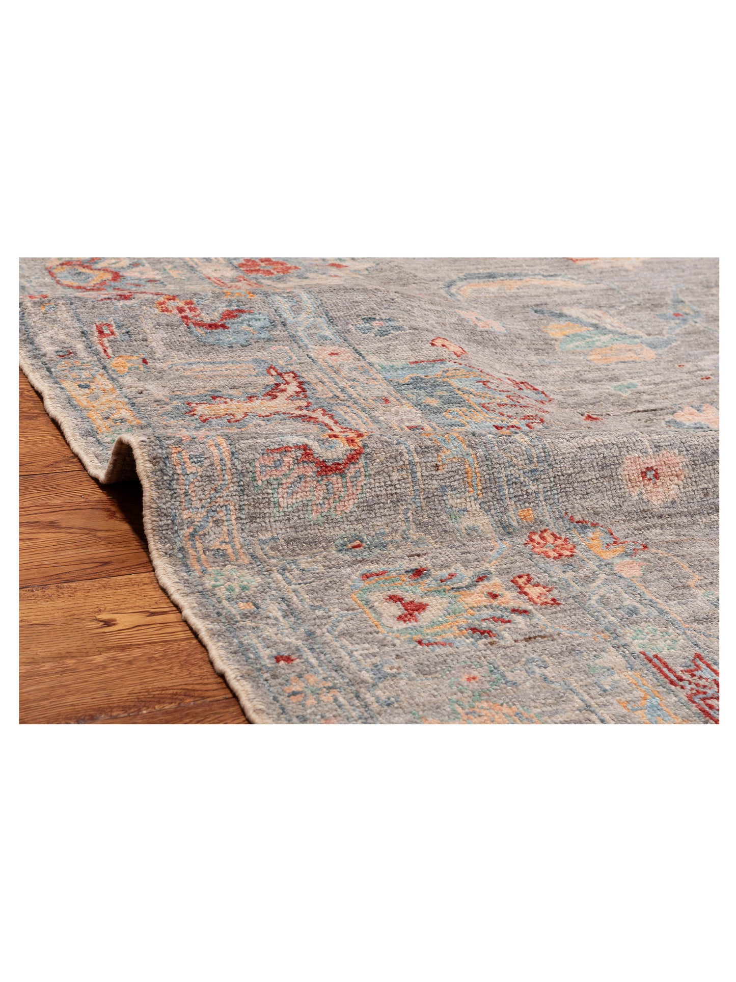 Angora Oushak 152530 Gray Gray 8.10x11.4 Hand Knotted Rug