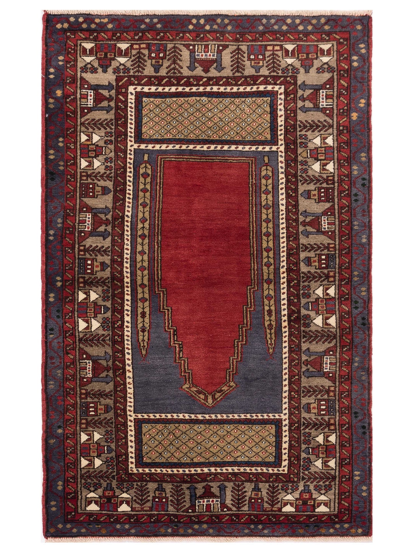 Pasha Old Anatolian Red Silver Traditional