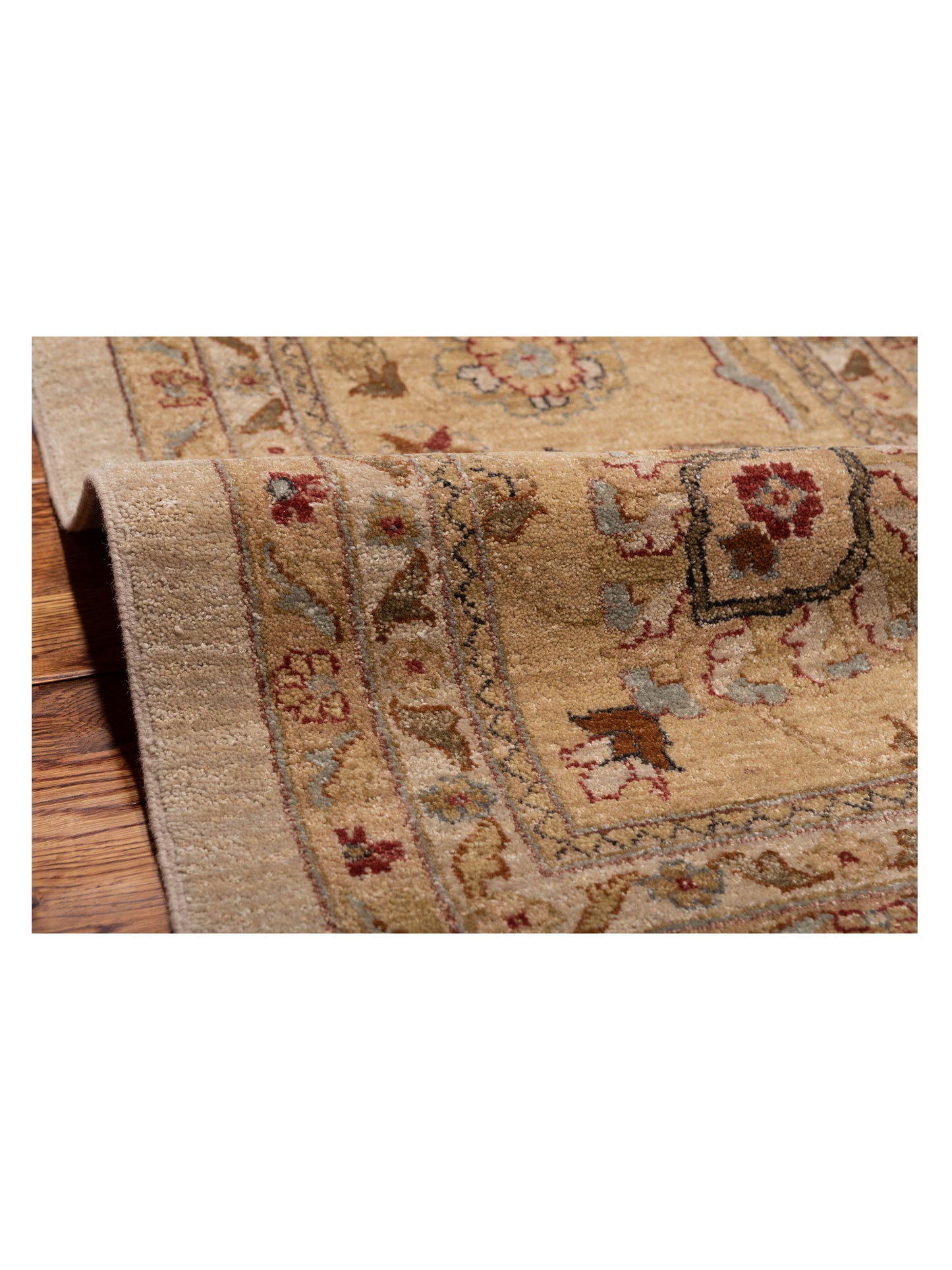 Ghazani 88669 Ivory Gold 11.9x18.3 Hand Knotted Rug