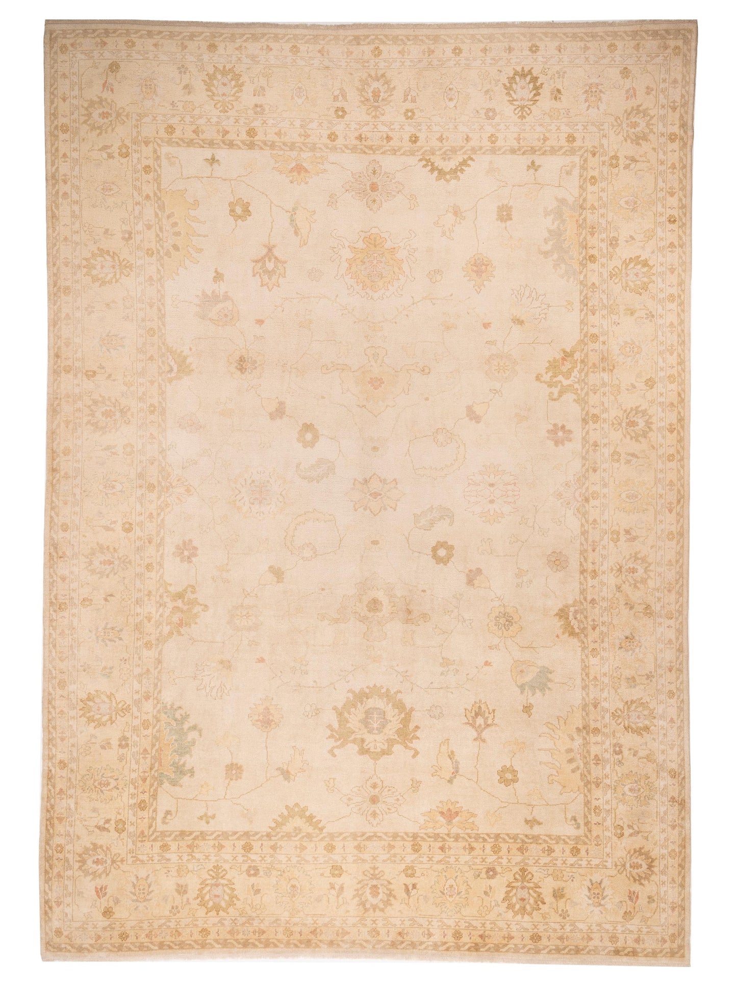 Anadol Angora Oushak Silver Gold Traditional