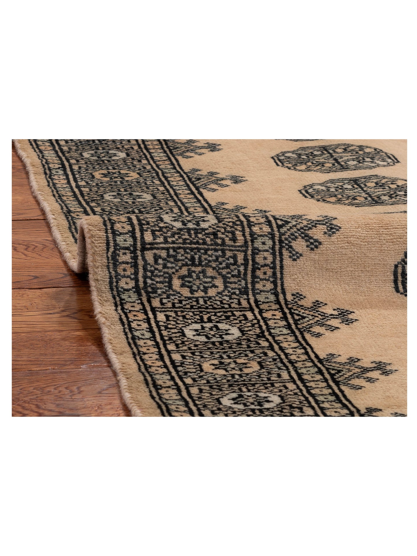 Bokhara 153441 Beige Beige 2.6x8 Hand Knotted Rug