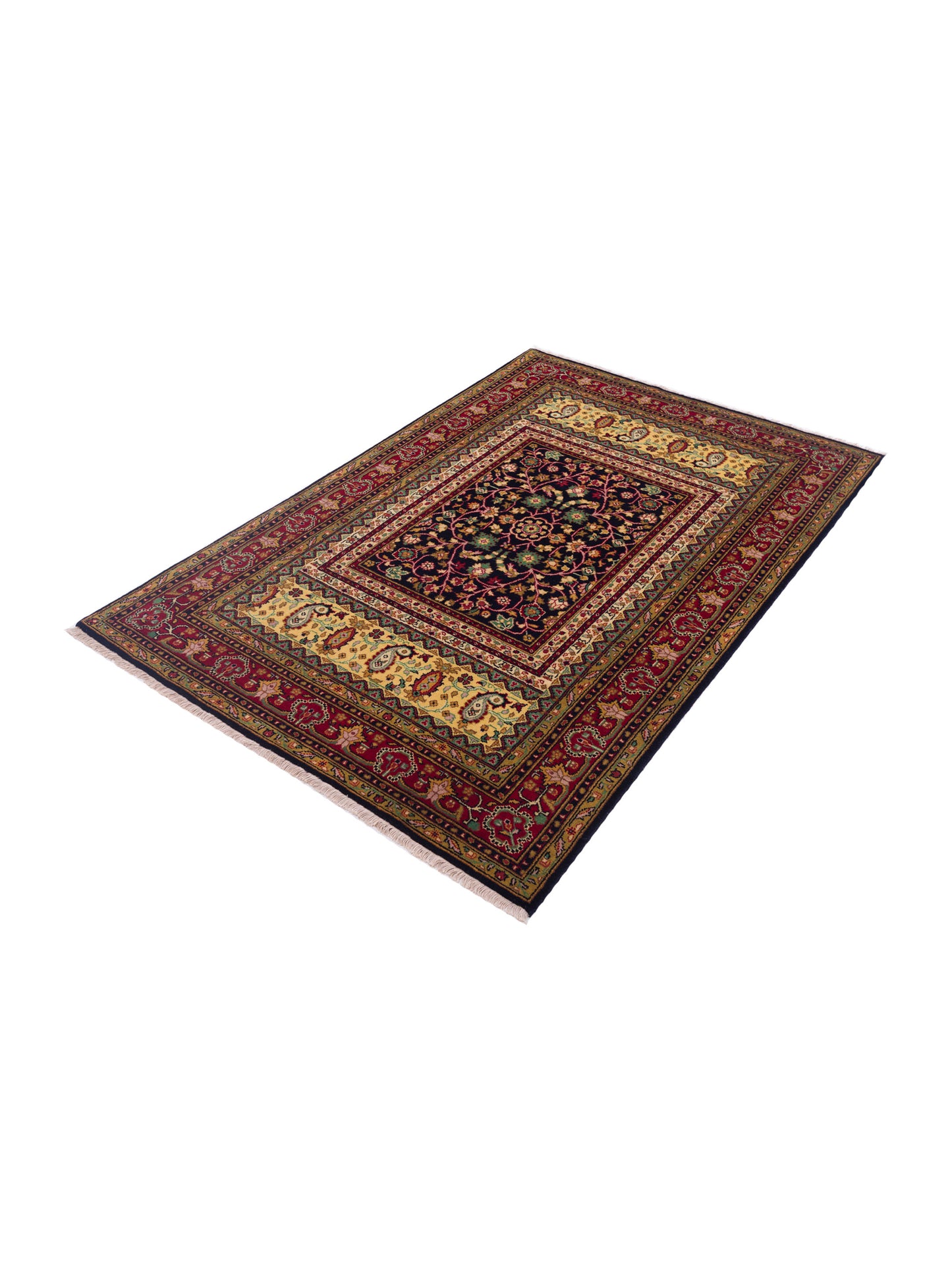 Sivas 127026 Black Red 4x6 Hand Knotted Rug