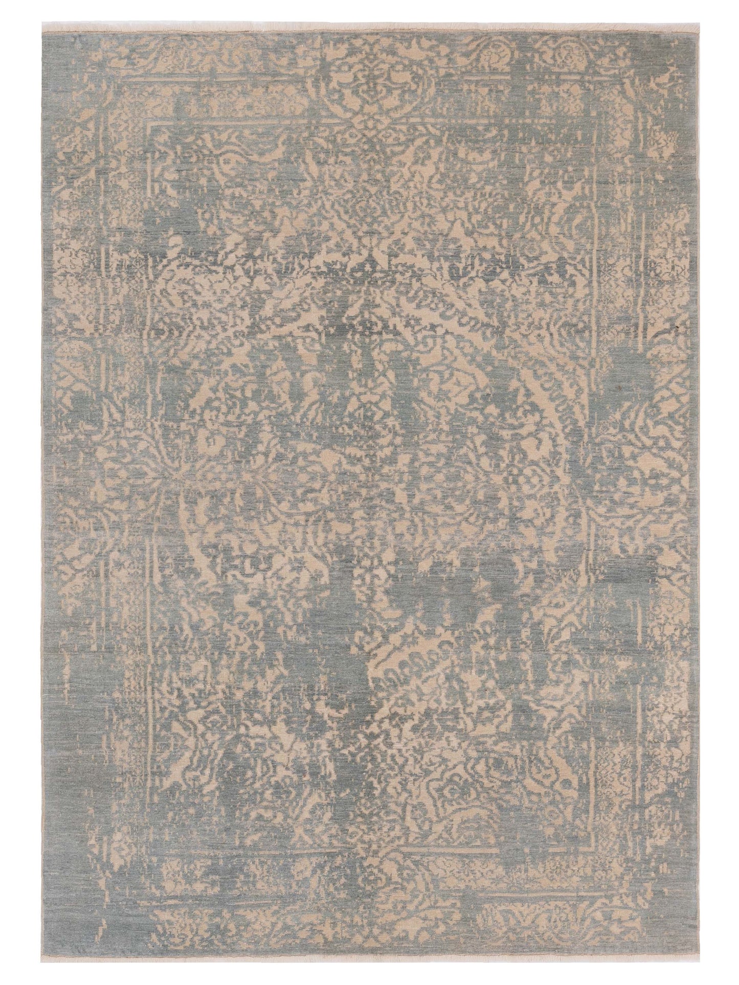 Pasha Defne Ivory Ice Blue Transitional