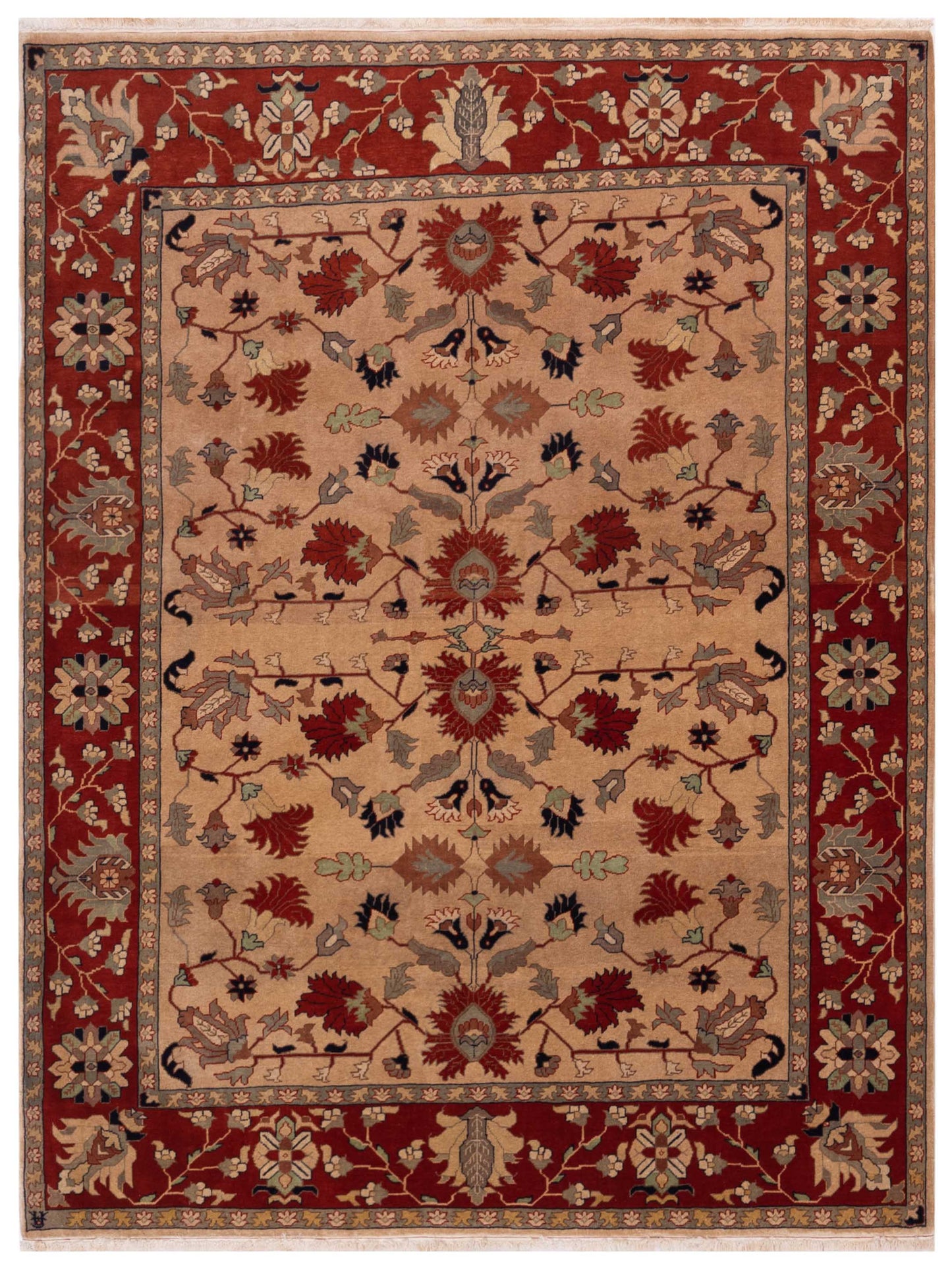 Pasha Elvan Beige Rust Traditional