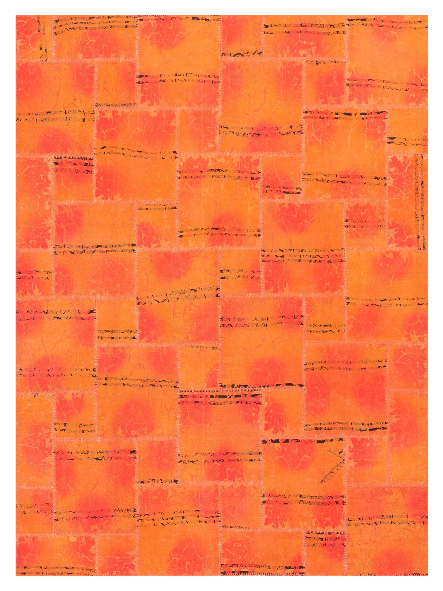 Pasha Turkish Vestige Patchwork Orange Contemporary